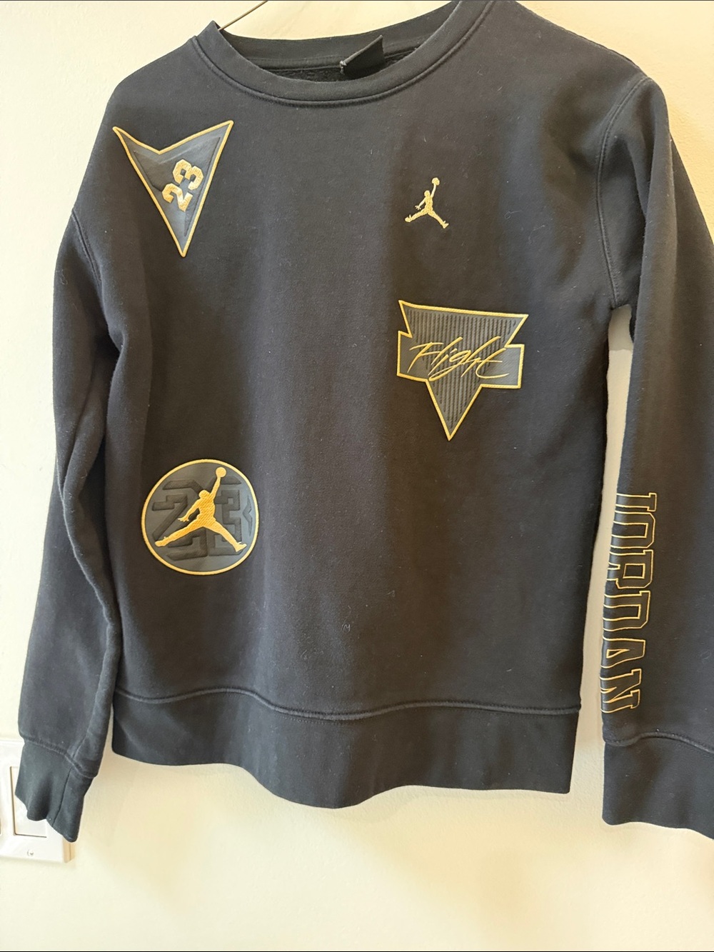 Jordan Black Sweatshirt with Gold Accents